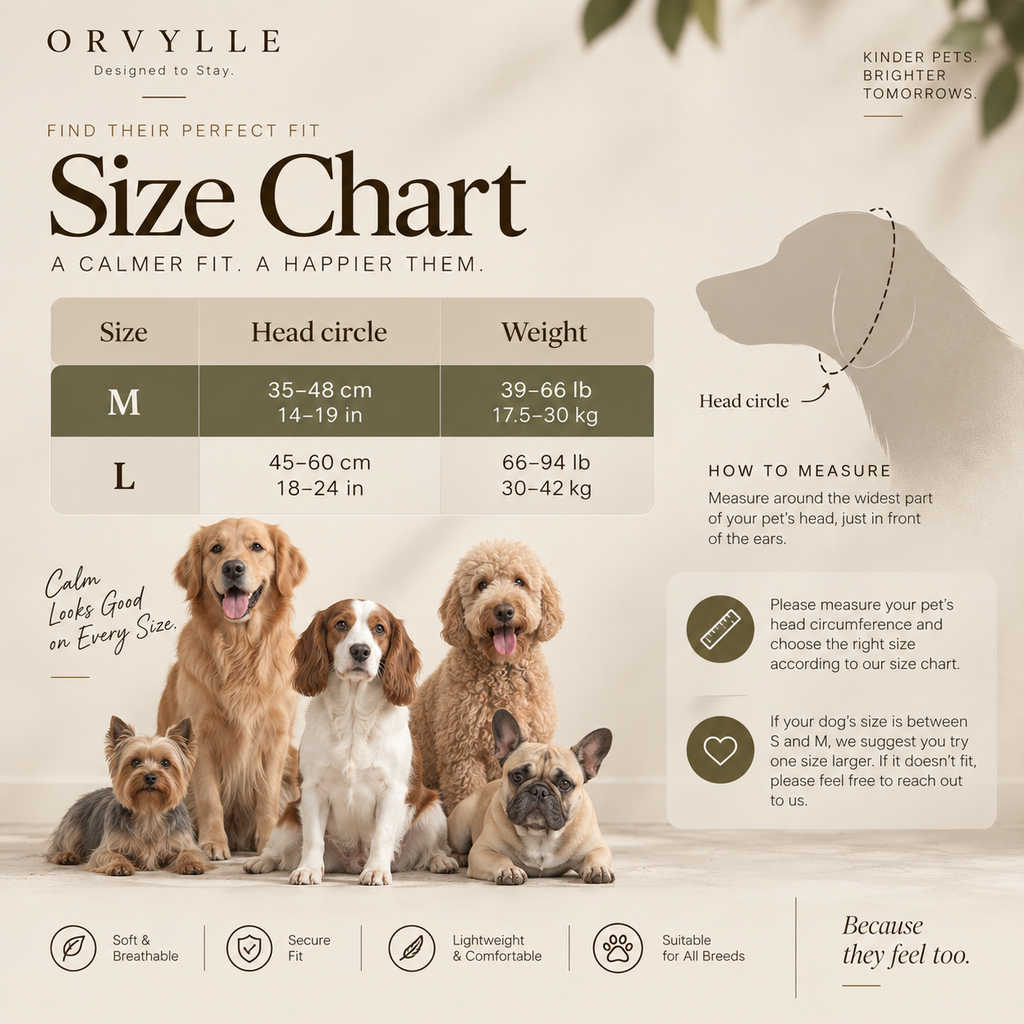 ORVYLLE Calm Ear Muffs - Size Chart