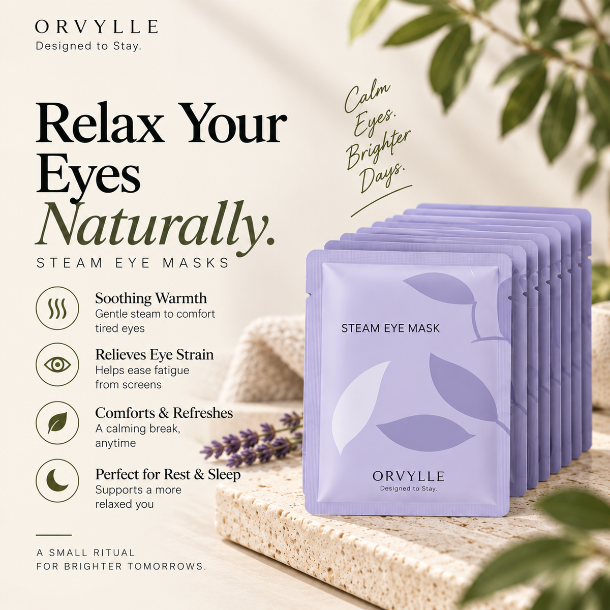 ORVYLLE™ — Self-Heating Steam Eye Mask