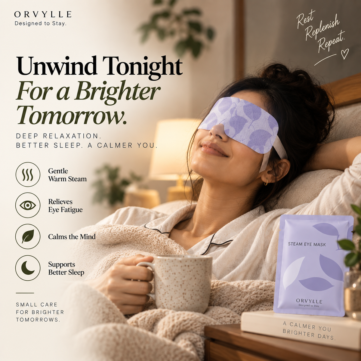 ORVYLLE™ — Self-Heating Steam Eye Mask