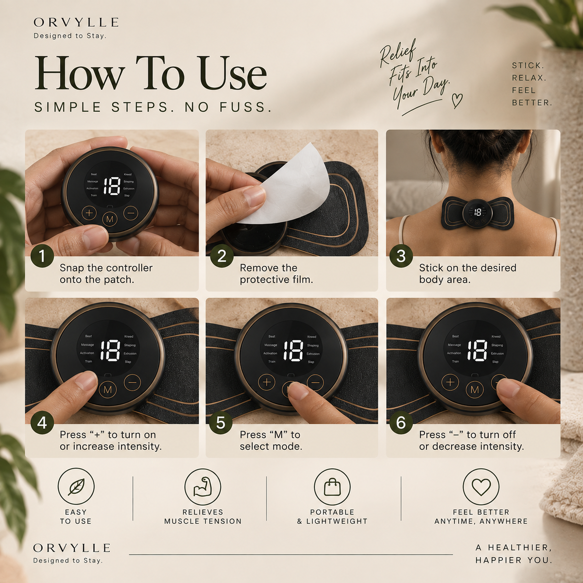 ORVYLLE™ — Wireless Recovery Massager